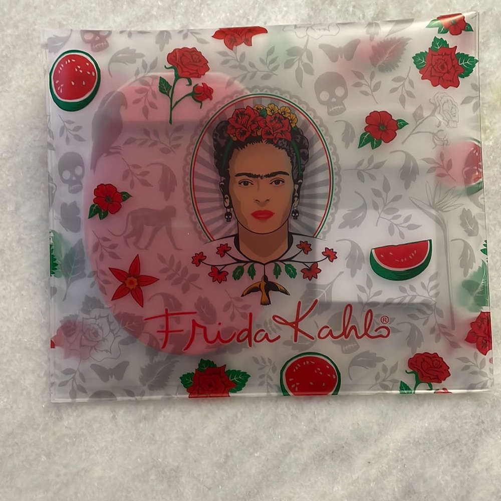Frida Kahlo over size brush with cleaning pad.
